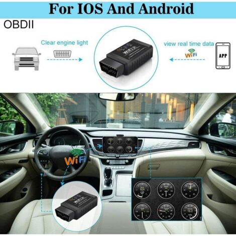 Scanner OBD2 Bluetooth Bwaliffury - Diagnostic Voiture Multimarque - Compatible IPhone/Android - Lecture Et Effacement Des Codes
