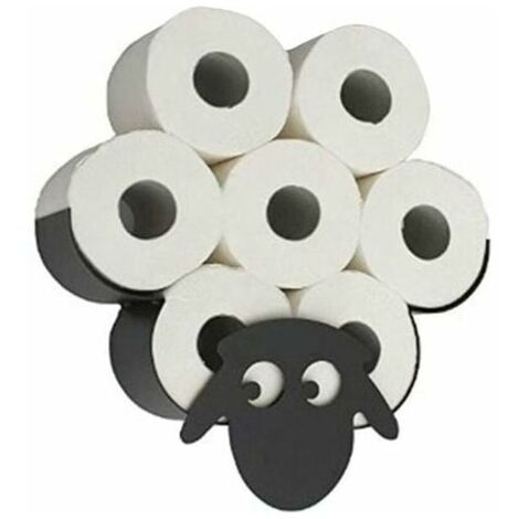 Porte-Rouleau de Papier Toilette Animal Porte-Papier Toilette Joli Animal Support Mural Chambre Porte-Rouleau de Toilette Cuisine Salle de Bain Accessoires mouton