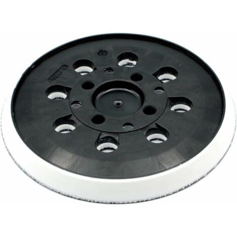 2 Tampons Ponçage QWORK 125mm - Interface Éponge Pour Disques Abrasifs 8 Trous