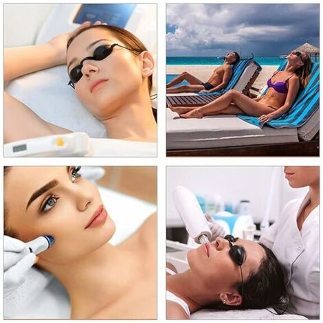 3 Pcs Lunettes de Protection UV Lunettes Solarium Lunettes Protection UV Conviennent pour la Beaute Laser