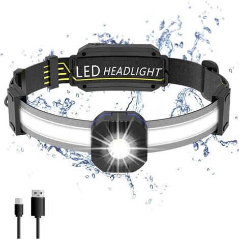 WholeFire Lampe frontale LED rechargeable pour adultes, 30 W, super WholeFire Lampe frontale LED rechargeable pour adultes, 30 W, super