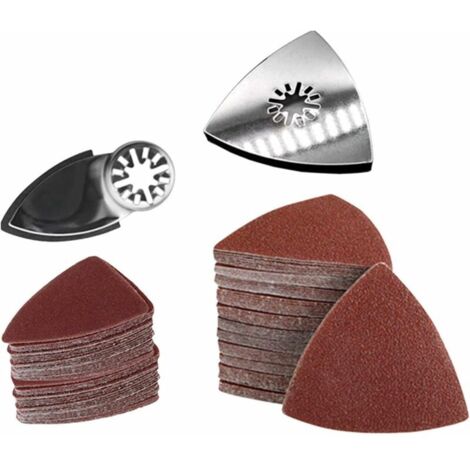 Accessoire Multi-outils Ponçage 3 Pattes De Ponçage Triangle Pour Outil Oscillant - Auto-Adhésif - Universel Multimarque Auto-adhésif Outils Oscillants