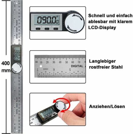 RC Pitch Gauge, Tool De Mesure De La Lame D'hélicoptère D'angle De Tangage Numérique Avec Fonction Hold Indicateur De Batterie Low Pour Le Modèle D'hélicoptère RC