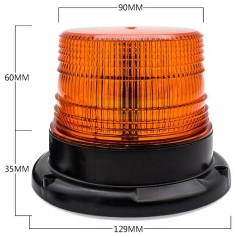 Gyrophare LED，d'urgence signalement lumières pour auto véhicule  Rechargeable（Rouge）