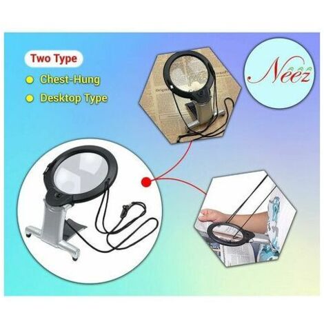 Lampe LED Flexible à Accrocher Au Cou - 3 Niveaux De Luminosité - Mains Libres - Pour Lire, Travailler... - Rose