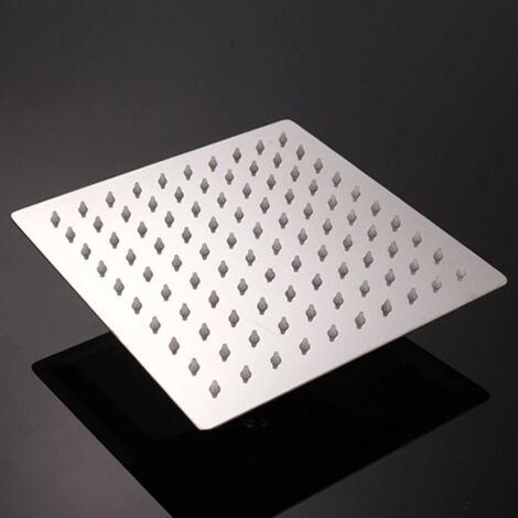 Pommeau De Douche Pluie Carré 40x40 Cm En Acier Inoxydable - Effet Pluie Relaxant, économique En Eau, Facile à Nettoyer