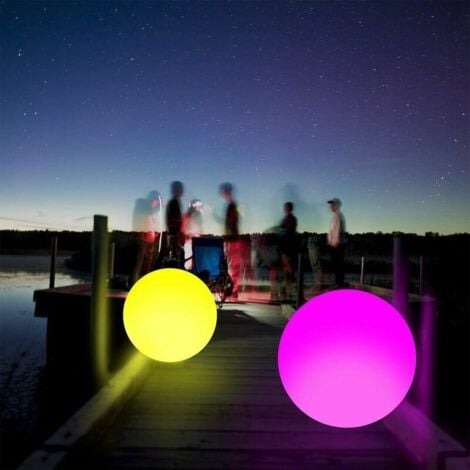 Lampe Solaire Exterieur,Boule Lumineuse Exterieure Solaire à DEL Lampe Flottante étanche Pour Lumiere Solaire Changeante de Couleur Extérieure, Décor de Fête,Piscine,Mariage,Plage,Jardin(1PACK)