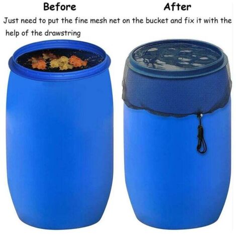 2Pcs Filet Pour Citerne De Pluie,60cm Housse Pour Tonneau De