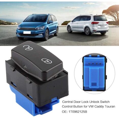 Commutateur de commande de porte, commande de commutateur de déverrouillage de serrure de porte centrale pour Touran Caddy 1T0962125B