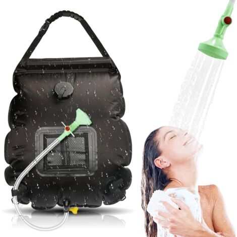 Sac Douche Solaire 40L Avec Pommeau - Chauffage Rapide Pour Camping