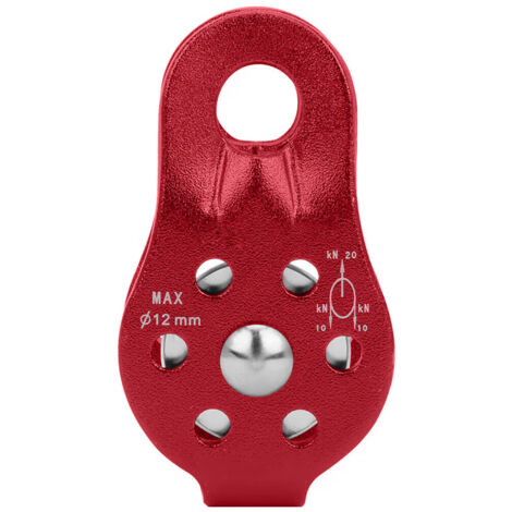 Poulie D'escalade Fixe 26 KN Hominas - Alliage Aluminium, Pour Cordes <12mm, Trous 12/14mm, Légère 102g, Levage, Secours, Travail En Hauteur