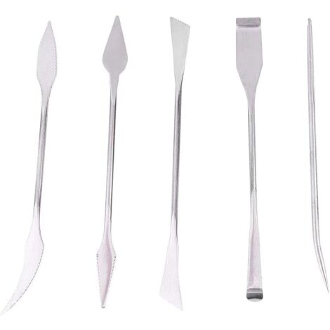 Kit 4 Outils Sculpture Cire - Acier Inoxydable Double Tête - 12cm