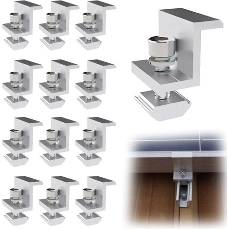 10 Supports En Z Pour Panneaux Solaires 30mm - Aluminium, Fixation Toiture Camping-car