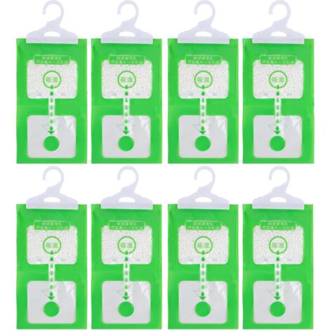 8 Déshumidificateurs D'armoire - 160g Chacun, à Suspendre, Absorbe L'humidité Et Prévient Moisissures Et Odeurs