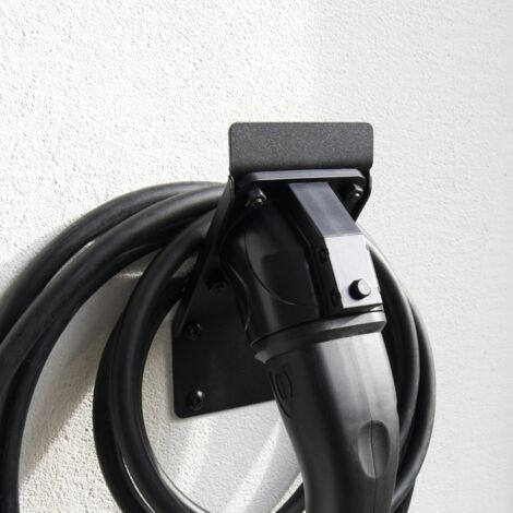 Support Mural Pour Câble De Recharge Type 2 – Compatible Wallbox 11 KW, Résistant Aux Intempéries