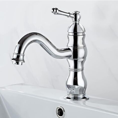 Robinets De Lavabo Pivotant 360° Design Goutte D'eau - Laiton, Finition Or/noir/chrome - Poignée Unique