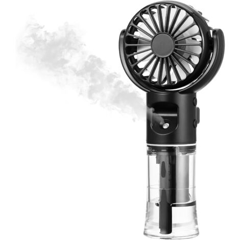 Ventilateur Brumisateur Portable USB Rechargeable – Réservoir D’eau Transparent, 4 Vitesses | Pour Maison, Bureau, Voyage, été