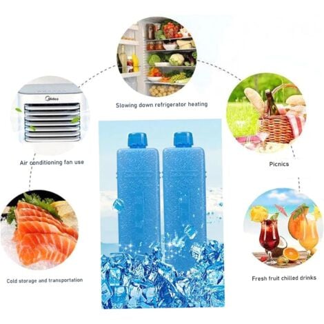 Packs de Glace 8 Pièces Blocs de Congélateur Longue Durée Portables Refroidisseur Congélateur Packs de Glace Garder Au Frais pour Réfrigérateur Climatiseur Ventilateur Refroidisseur Accessoires