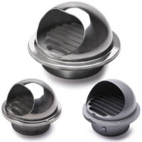 Rejilla de ventilación de 100 mm. Rejilla de ventilación exterior de acero inoxidable de alta calidad con mosquitera.