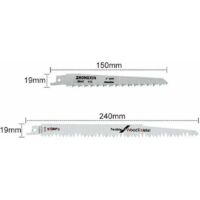 Hojas de sierra recíproca de acero al carbono (10 unidades), 4 hojas de sierra recíproca R1021L (240 mm) + 6 hojas de sierra recíproca R644D (150 mm), para cortar madera, para Makita Bosch Dewalt para madera y metal, con caja de almacenamiento