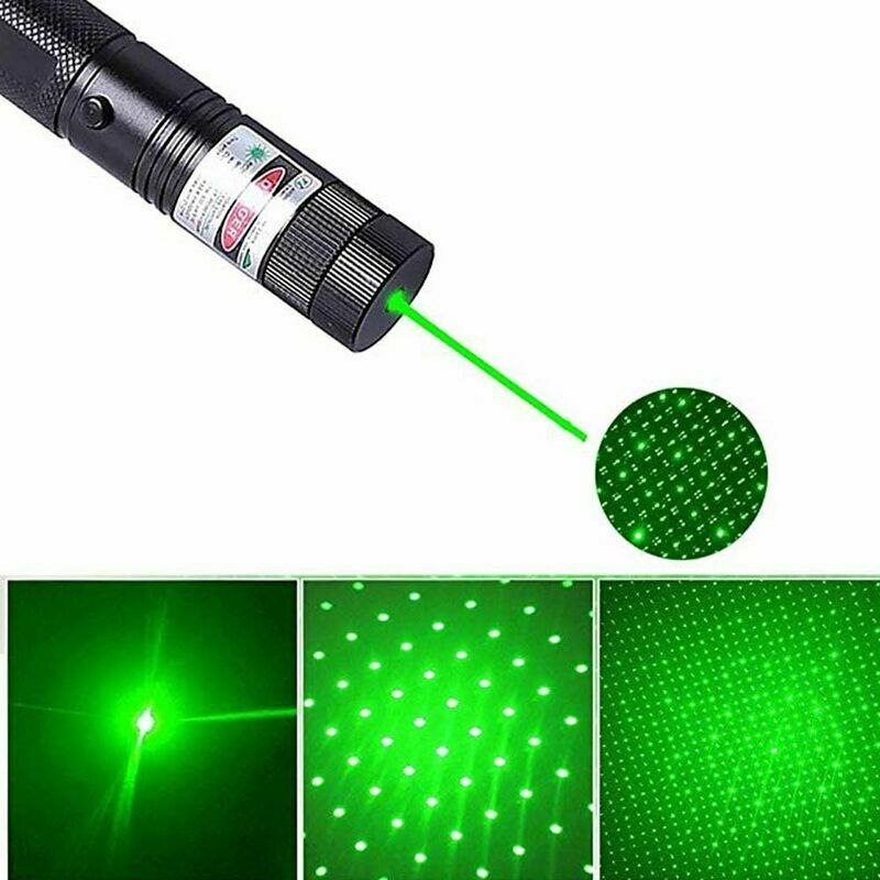 Vert / rouge Laser 303 Pointeur Lampe de poche USB Rechargeable Batterie  intégrée Torche Laser Violet Lumière étoilée Pour la sécurité de nuit