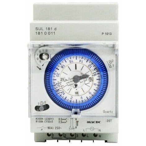 Timer horloge analogique mécanique avec prise de programmation électrique