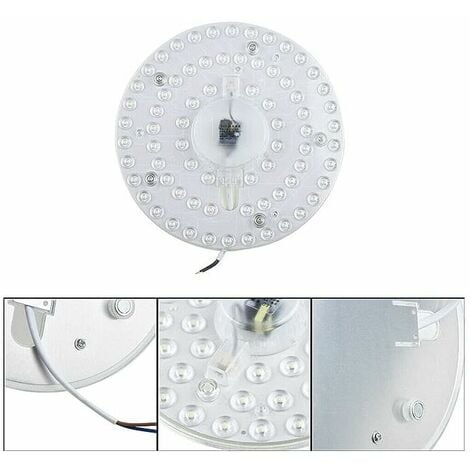 Module LED 230 V 24 W – Kit de conversion avec support magnétique – pour  plafonnier, applique murale – Blanc [Classe énergétique A+]