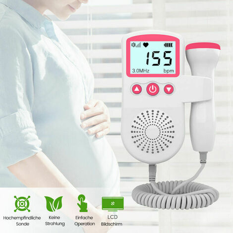 Doppler fœtal amélioré Fœtus à domicile Grossesse Moniteur de fréquence  cardiaque Bébé Détecteur de fréquence cardiaque fœtale Écran LCD Pas de  rayonnement Soins à domicile