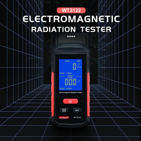 Détecteur de compteur de testeur de rayonnement de champ magnétique (noir)