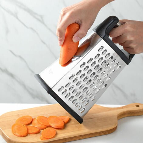 Râpes de cuisine - Râpe carrée en acier inoxydable pour légumes, carottes,  fromage, fruits