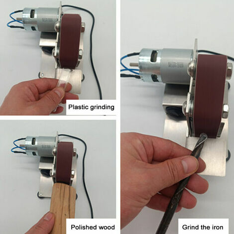 Meuleuse multifonctionnelle Mini ponceuse à bande électrique DIY Polissage  Rectifieuse Cutter Edges Sharpener (Argent, Type1)