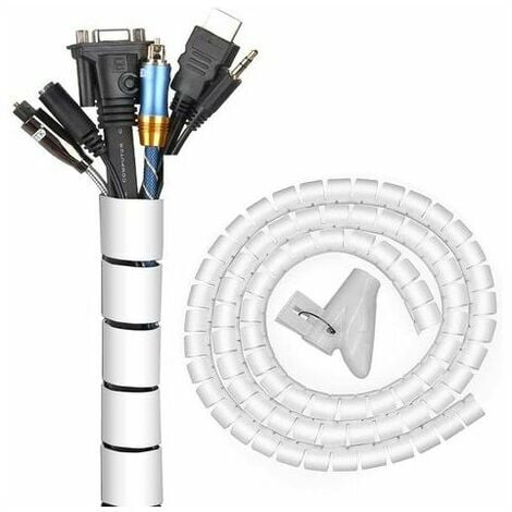 Organisateur de support de câble Flexible Spiral Tube Organisateur de câble  Gestion de fil Câble de protection de cordon