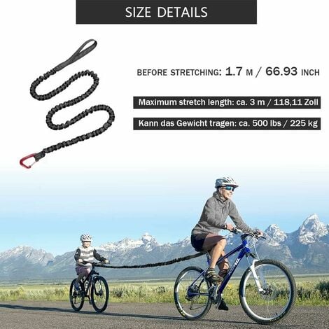 Corde de remorquage de vélo pour enfants cordon élastique VTT remorque vélo