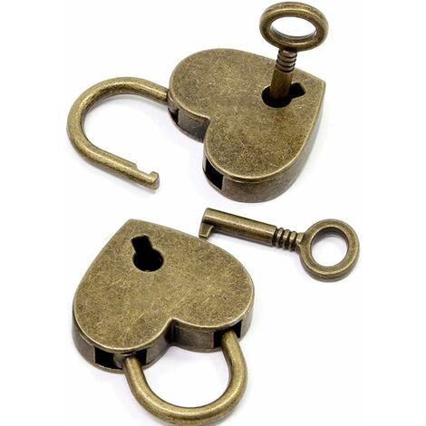 Petit cadenas en acier solide avec 2 clés, 5 pièces, petit cadenas