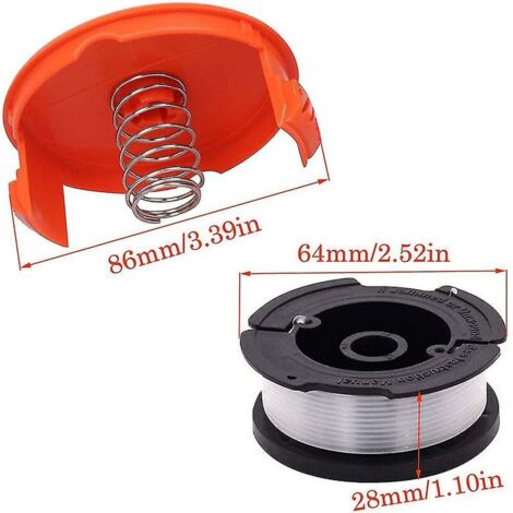 Lot De 2 Bobines Pour Coupe-bordures HDL STC5433 Et STC5433PC - Capuchons De Remplacement - 6