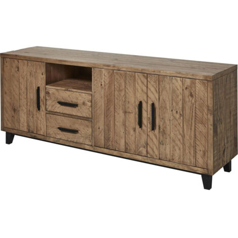 Buffet/bahut style 200 cm campagne en pin recyclé Lauriane (1/5)