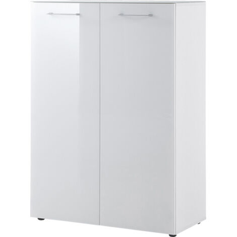 Meuble à chaussures moderne blanc Pascaline (1/5)