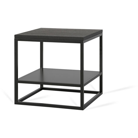 Table basse carrée industrielle 40 cm Helisa (1/5)