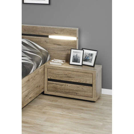 Chevet adulte contemporain coloris marron Tilleul (1/5)