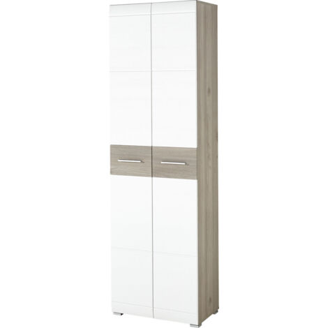 Penderie moderne chêne/blanc Corfou (1/5)