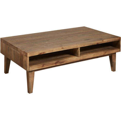Table basse style campagne en pin recyclé Lauriane (1/5)