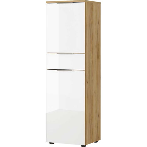 Colonne de salle de bains moderne chêne/blanc Eldorado (1/5)
