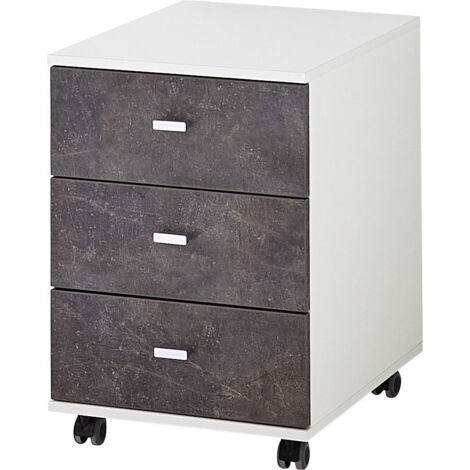 Caisson de bureau moderne blanc/basalte Mezzo (1/5)