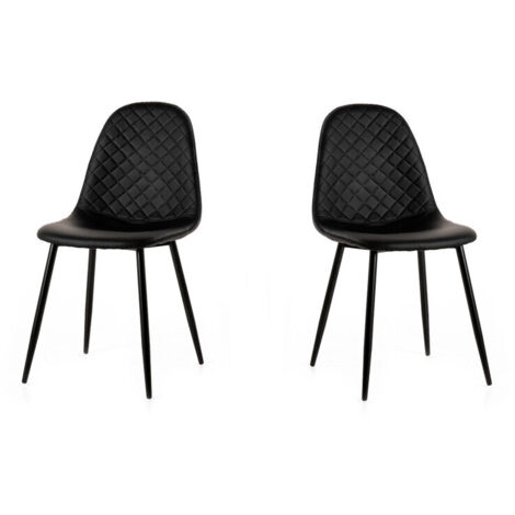 Chaise de salle à manger moderne en PU (lot de 4) Jannie (1/4)