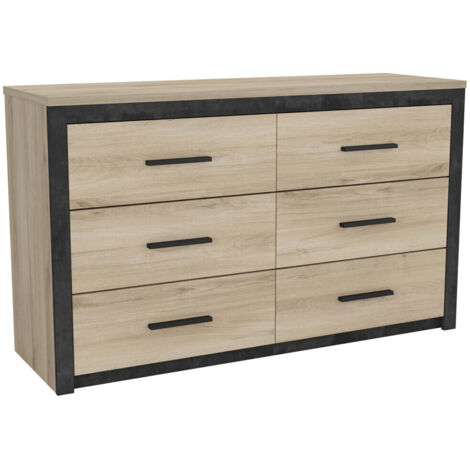 Commode contemporaine chêne/anthracite Timeo (1/5)