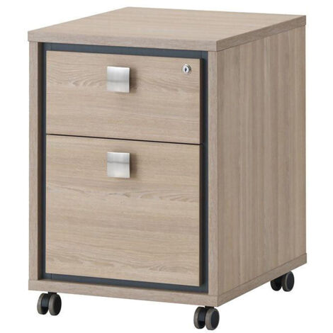 Caisson de bureau contemporain chêne clair Margaux I (1/4)