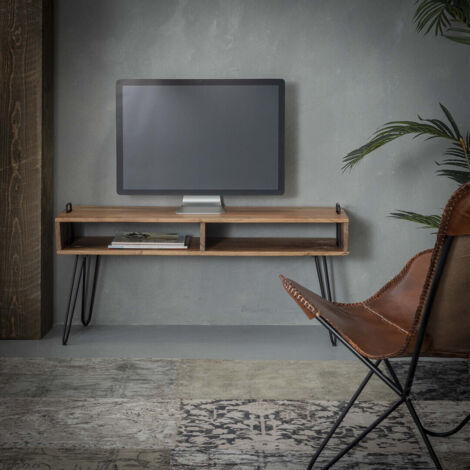 Meuble TV en bois massif Kiruna (1/4)