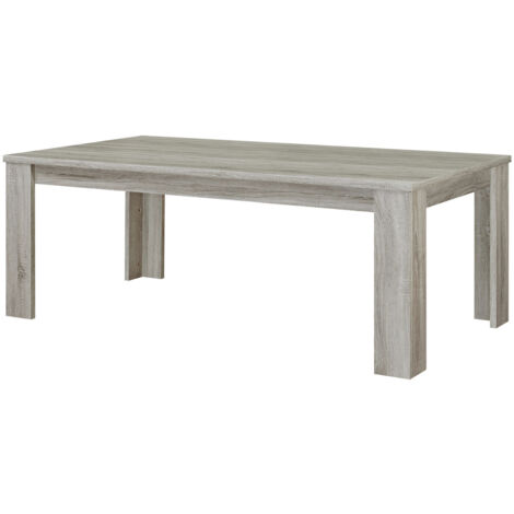 Table de salle à manger contemporaine coloris chêne gris Vigo (1/4)