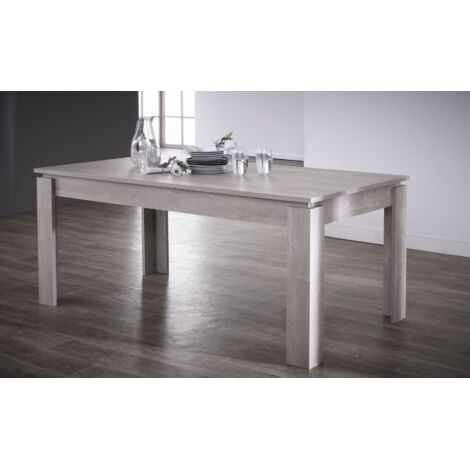 Table de salle à manger contemporaine chêne champagne Guerda (1/5)