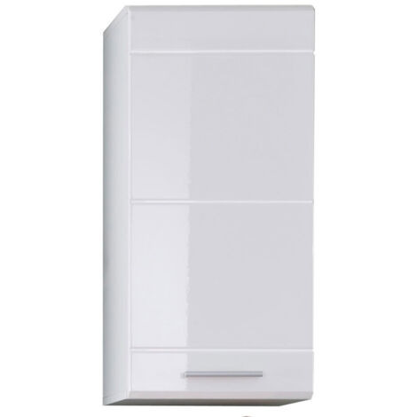 Meuble haut de salle de bain moderne blanc Honoré Blanc brillant (1/5)